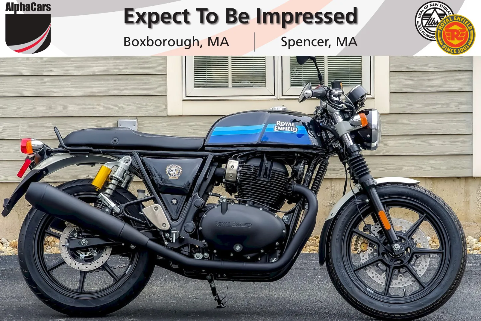 Blue 2024 Royal Enfield Continental GT 650 Slipstream Blue for sale in Spencer, MA