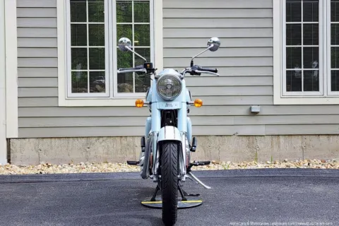Another view of 2024 Royal Enfield Classic 350 Halcyon Grey for sale in Spencer, MA at Spencer