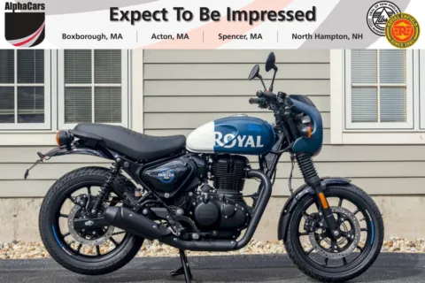 Blue 2024 Royal Enfield Hunter 350 Rebel Blue Cafe for sale in Spencer, MA