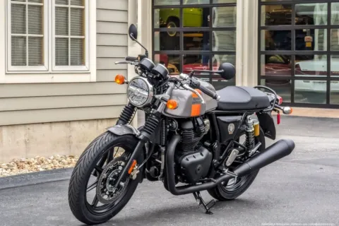Another view of 2024 Royal Enfield Continental GT 650 Apex Grey for sale in Spencer, MA at Spencer Showroom