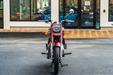 Another view of 2024 Royal Enfield Bullet 350 Standard Maroon for sale in Spencer, MA at Spencer Showroom