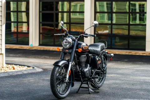 Another view of 2024 Royal Enfield Bullet 350 Black Gold for sale in Spencer, MA at Spencer