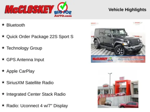 Photos of 2021 Jeep Wrangler Unlimited Sport S for sale in Colorado Springs, CO at McCloskey Truck Town (Licensed as McCloskey Motors Inc.)