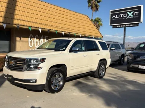 White 2015 Chevrolet Tahoe LTZ for sale in Riverside, CA