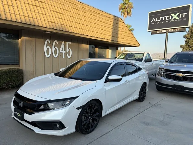 White 2019 Honda Civic Sport for sale in Riverside, CA