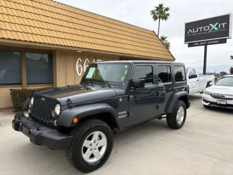 Gray 2017 Jeep Wrangler Unlimited Sport for sale in Riverside, CA
