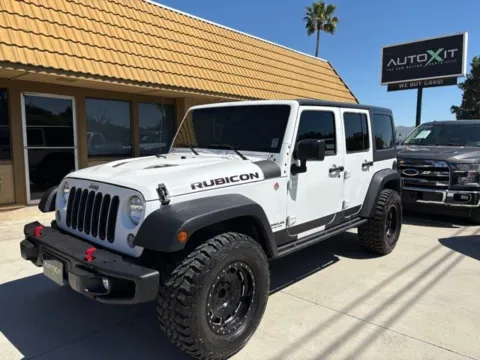 White 2015 Jeep Wrangler Unlimited Rubicon for sale in Riverside, CA