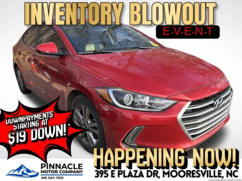 Red 2017 Hyundai Elantra SE for sale in Mooresville, NC
