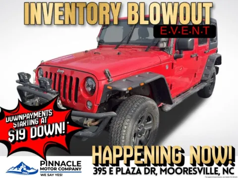 Another view of 2015 Jeep Wrangler Unlimited Sport for sale in Mooresville, NC at Pinnacle Motor Company LKN