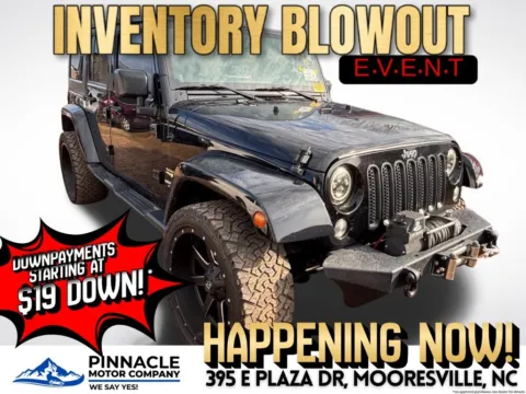 Black 2014 Jeep Wrangler Unlimited Sahara for sale in Mooresville, NC