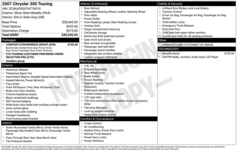 More photos of 2007 Chrysler 300 Touring at Pinnacle Motor Company LKN, NC