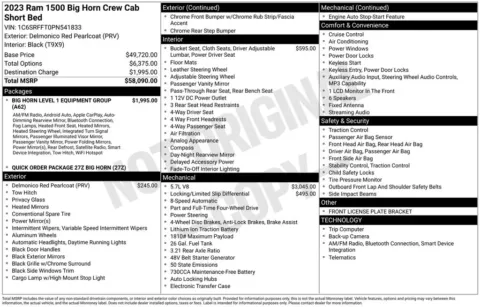 Photos of 2023 Ram 1500 Big Horn/Lone Star for sale in Mooresville, NC at Pinnacle Motor Company LKN
