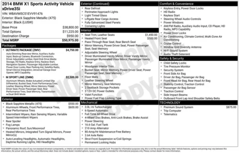 Photos of 2014 BMW X1 xDrive35i for sale in Mooresville, NC at Pinnacle Motor Company LKN