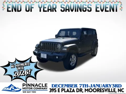 Another view of 2020 Jeep Wrangler Unlimited Sport S for sale in Mooresville, NC at Pinnacle Motor Company LKN