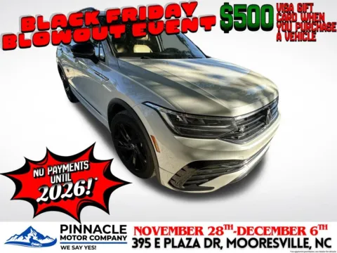 White 2023 Volkswagen Tiguan 2.0T SE R-Line Black for sale in Mooresville, NC