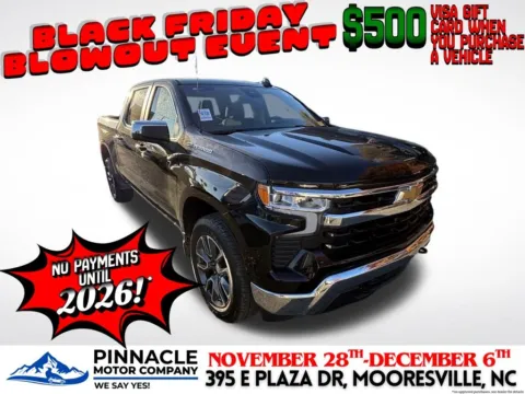 Black 2023 Chevrolet Silverado 1500 LT for sale in Mooresville, NC