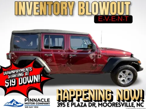 Photos of 2021 Jeep Wrangler Unlimited Sport S for sale in Mooresville, NC at Pinnacle Motor Company LKN