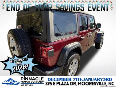 Another view of 2021 Jeep Wrangler Unlimited Sport S for sale in Mooresville, NC at Pinnacle Motor Company LKN