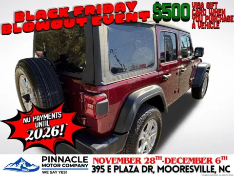 Another view of 2021 Jeep Wrangler Unlimited Sport S for sale in Mooresville, NC at Pinnacle Motor Company LKN