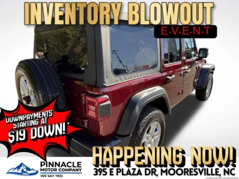 Another view of 2021 Jeep Wrangler Unlimited Sport S for sale in Mooresville, NC at Pinnacle Motor Company LKN