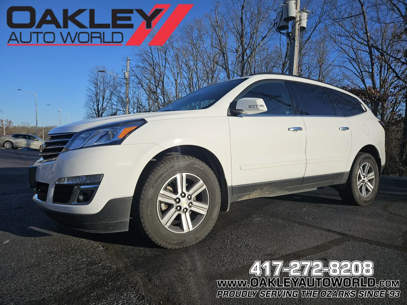 White 2017 Chevrolet Traverse LT for sale in Branson West, MO