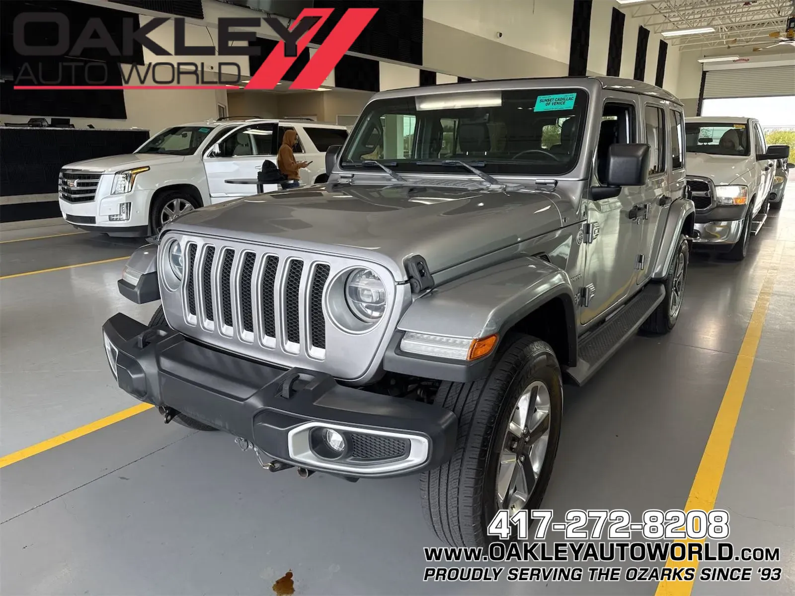 Silver 2020 Jeep Wrangler Unlimited Sahara for sale in Branson West, MO