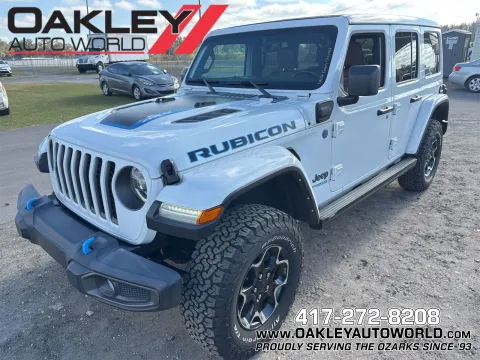 White 2021 Jeep Wrangler Unlimited Rubicon 4xe for sale in Branson West, MO