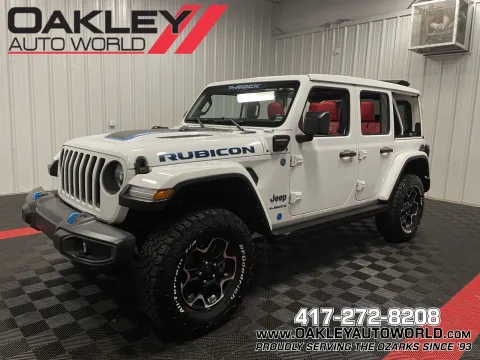 White 2021 Jeep Wrangler Unlimited Rubicon 4xe for sale in Branson West, MO