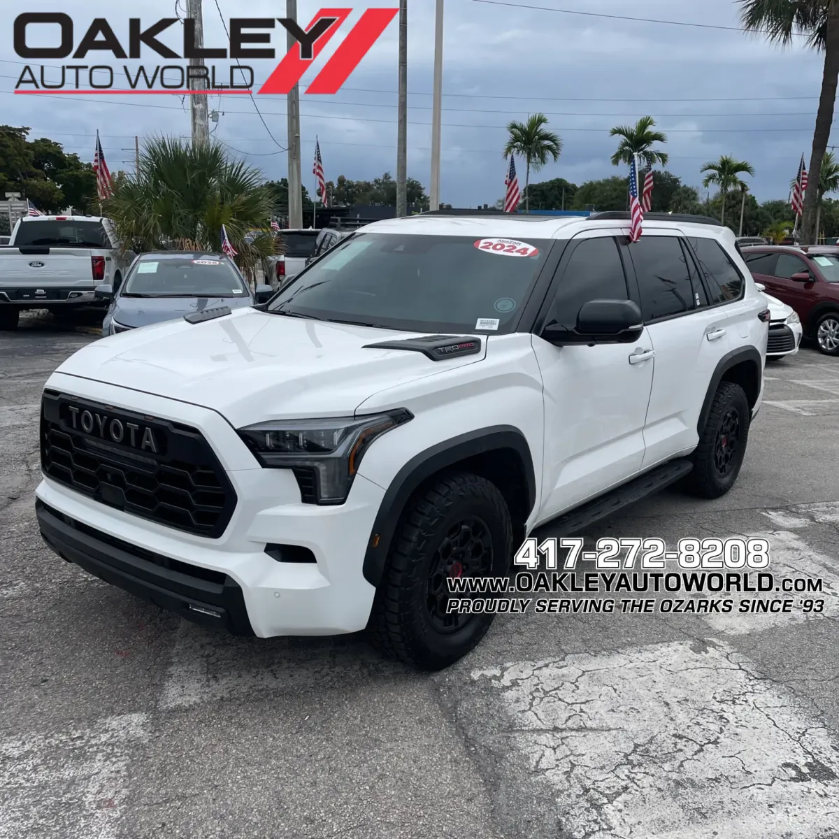 White 2024 Toyota Sequoia TRD Pro for sale in Branson West, MO