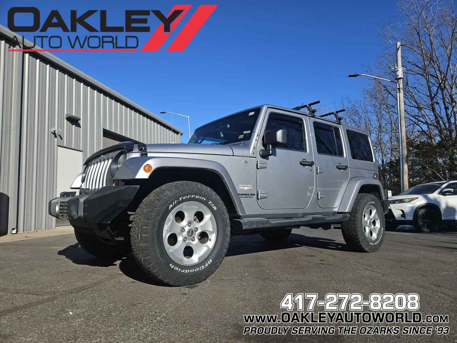 Silver 2013 Jeep Wrangler Unlimited Sahara for sale in Branson West, MO