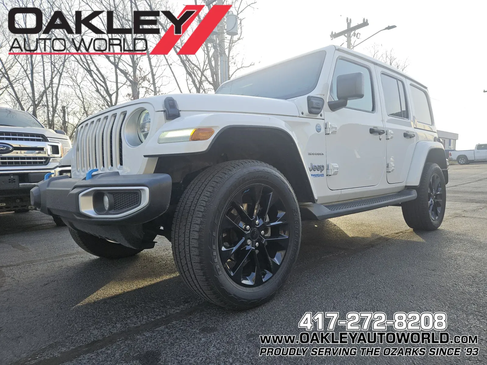White 2022 Jeep Wrangler Unlimited Sahara 4xe for sale in Branson West, MO