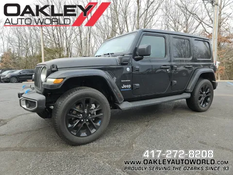 Black 2023 Jeep Wrangler Sahara 4xe for sale in Branson West, MO
