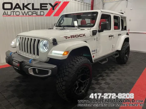 White 2023 Jeep Wrangler Sahara 4xe for sale in Branson West, MO