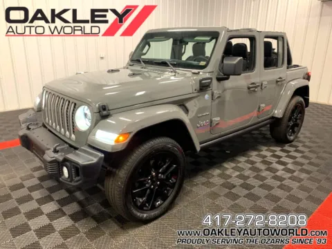 Gray 2021 Jeep Wrangler Unlimited Sahara 4xe for sale in Branson West, MO