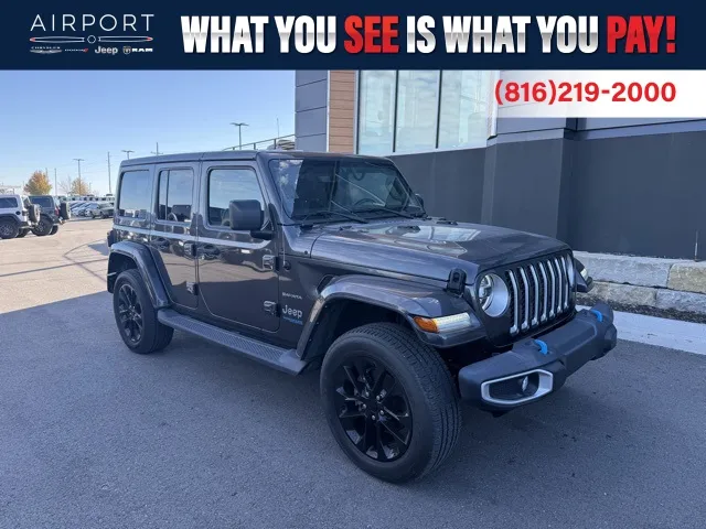 Gray 2022 Jeep Wrangler Unlimited Sahara 4xe for sale in Platte City, MO