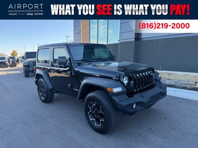 Used 2021 Jeep Wrangler Sport S with VIN 1C4GJXAN0MW672089 for sale in Kansas City