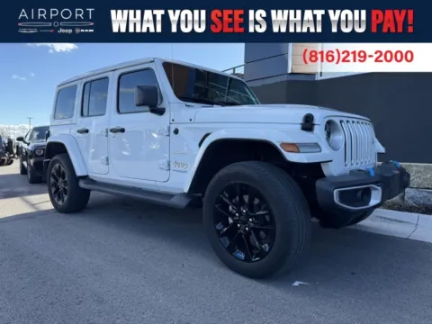 White 2022 Jeep Wrangler Unlimited Sahara 4xe for sale in Platte City, MO