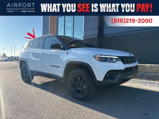 White 2023 Jeep Compass Trailhawk for sale in Platte City, MO