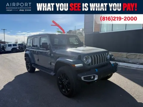 Gray 2024 Jeep Wrangler Sahara 4xe for sale in Platte City, MO