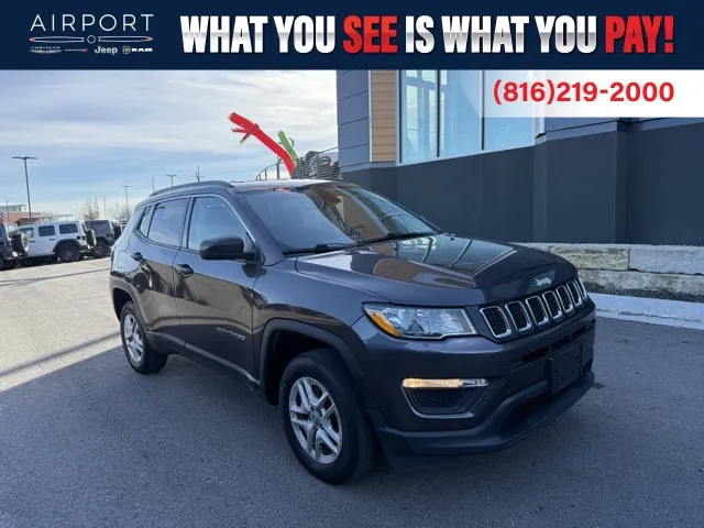 Used 2020 Jeep Compass Sport with VIN 3C4NJDAB8LT210153 for sale in Kansas City