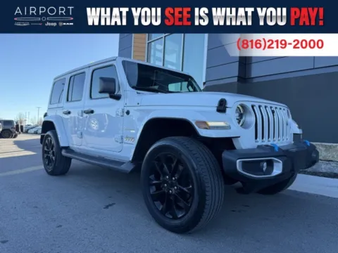 White 2023 Jeep Wrangler Sahara 4xe for sale in Platte City, MO