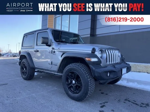 Used 2020 Jeep Wrangler Sport S with VIN 1C4GJXAG3LW337876 for sale in Kansas City