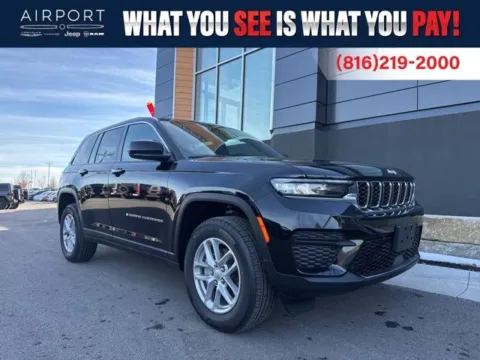 Black 2025 Jeep Grand Cherokee Laredo X for sale in Platte City, MO