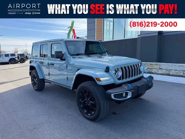 Used 2024 Jeep Wrangler 4xe Sahara 4XE with VIN 1C4RJXP61RW209300 for sale in Kansas City