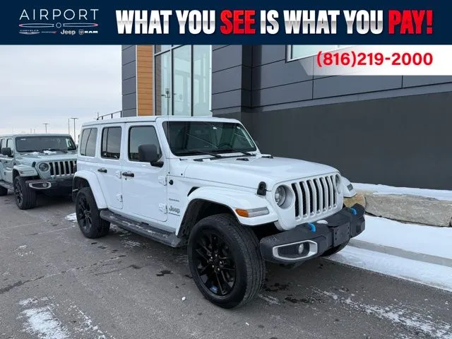 Used 2023 Jeep Wrangler 4xe Sahara 4XE with VIN 1C4JJXP67PW576843 for sale in Kansas City