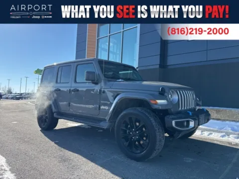 Gray 2023 Jeep Wrangler Sahara 4xe for sale in Platte City, MO