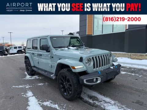 Gray 2023 Jeep Wrangler Sahara 4xe for sale in Platte City, MO