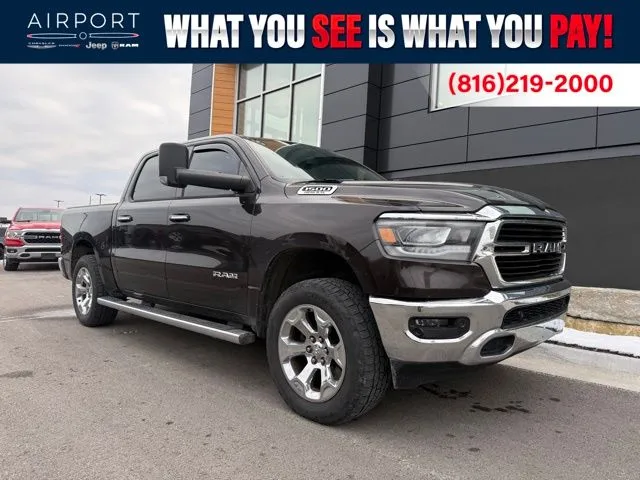 Used 2019 RAM Ram 1500 Pickup Big Horn/Lone Star with VIN 1C6SRFFT5KN539777 for sale in Kansas City