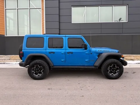 Photos of 2022 Jeep Wrangler Unlimited Rubicon 4xe for sale in Platte City, MO at Airport Chrysler Dodge Jeep Ram