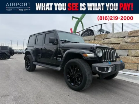 Black 2022 Jeep Wrangler Unlimited Sahara 4xe for sale in Platte City, MO